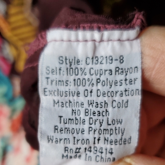 Johnny Was Purple Embellished Graphic Tunic - Picture 8 of 12